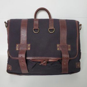 WILL Leather Goods | The Hopper Messanger Bag | Navy & Brown Leather